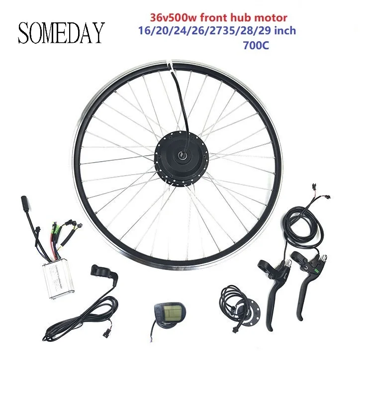SOMEDAY Electric Bicycle conversion kit with lcd5 display 36V500W Ebike front wheel Brushless Gear Hub Motor
SOMEDAY Electric Bicycle conversion kit with lcd5 display 36V500W Ebike front wheel Brushless Gear Hub Motor