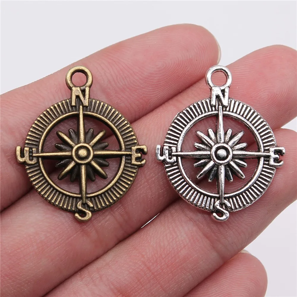 WYSIWYG 6pcs 24mm Pendant Compass Navigation Compass Charm Pendants For Jewelry Making Antique Silver Compass Pendants
WYSIWYG 6pcs 24mm Pendant Compass Navigation Compass Charm Pendants For Jewelry Making Antique Silver Compass Pendants