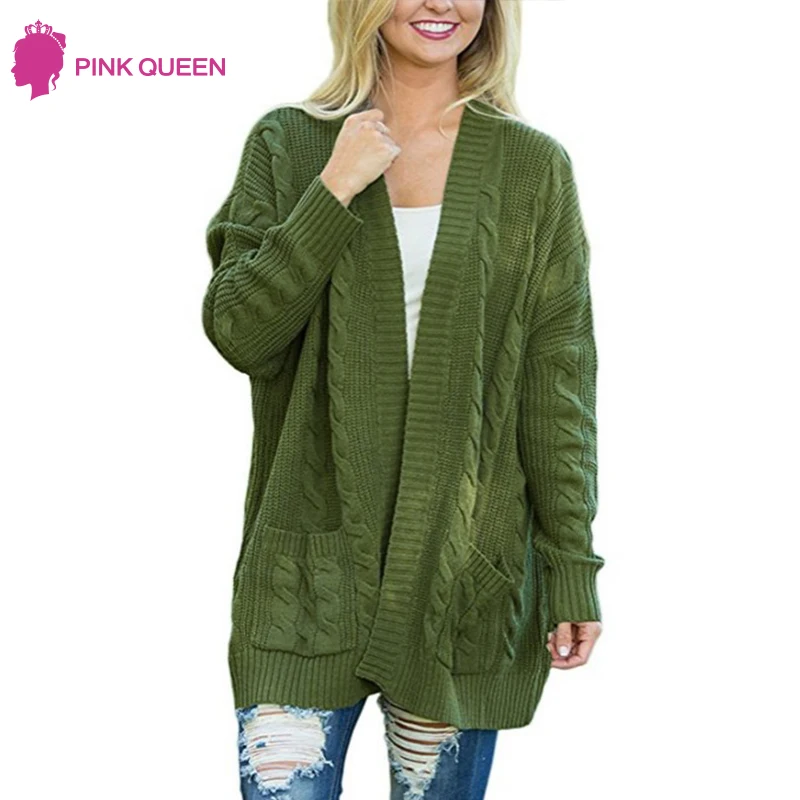 2019 Autumn Cotton Twist Long Cardigan Feminino Loose Pocket Sweater Women Winter Knitted Cardigan Women's Coats Outerwear
2019 Autumn Cotton Twist Long Cardigan Feminino Loose Pocket Sweater Women Winter Knitted Cardigan Women's Coats Outerwear