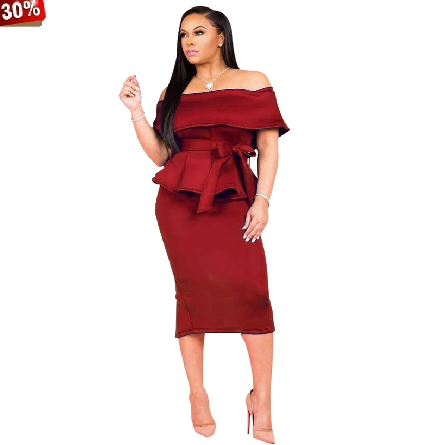 Work Two Piece Skirt Set 2019 Split Set Back Zipper Off Shoulder Ruffles Skirt Dress Women Hem Top Split Skirts Suit 2pcs Set
Work Two Piece Skirt Set 2019 Split Set Back Zipper Off Shoulder Ruffles Skirt Dress Women Hem Top Split Skirts Suit 2pcs Set