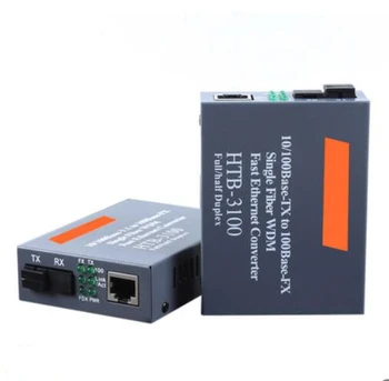 1pair HTB-3100 10/100M Base-TX Optical Fiber Ethernet Media Converter Single Singlemode Fiber Converter 25km
1pair HTB-3100 10/100M Base-TX Optical Fiber Ethernet Media Converter Single Singlemode Fiber Converter 25km