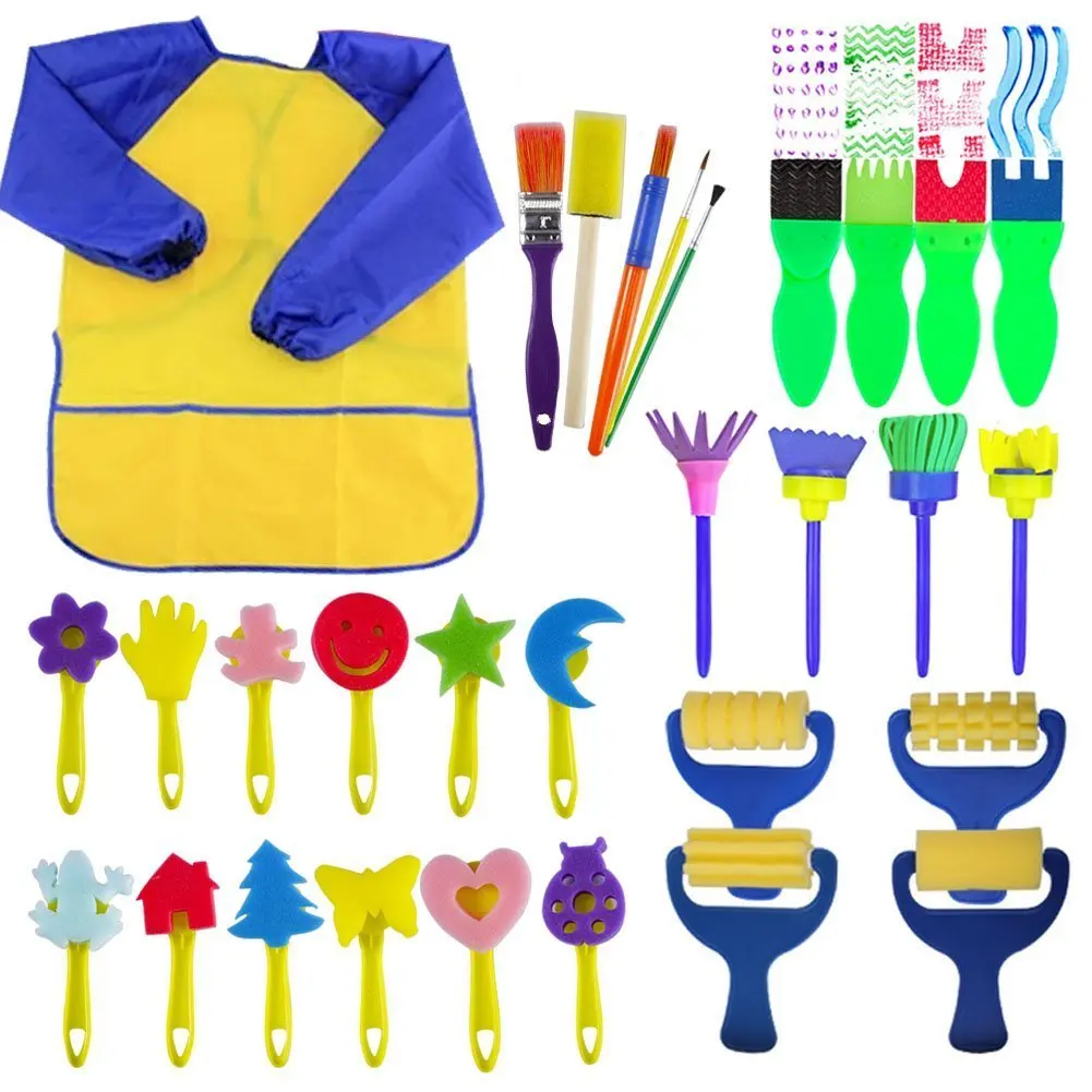 YOOAP Paint Sponges for Kids,29 pcs of fun Paint Brushes for Toddlers. Coming with sponge brush,flower pattern brush,Brush set
YOOAP Paint Sponges for Kids,29 pcs of fun Paint Brushes for Toddlers. Coming with sponge brush,flower pattern brush,Brush set