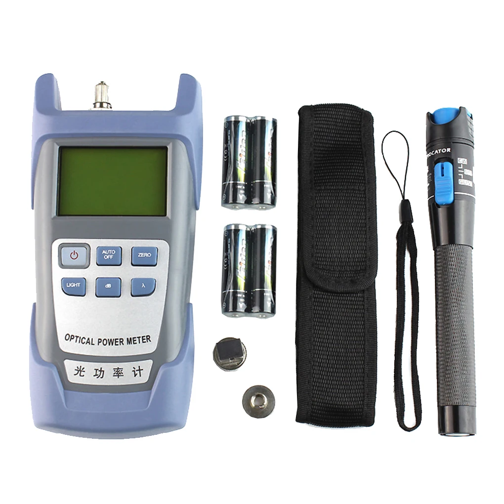 13pcs/set Fiber Optic FTTH Tool Kit with FC-6S Fiber Cleaver and Optical Power Meter 5km Visual Fault Locator Fiber Stripper
