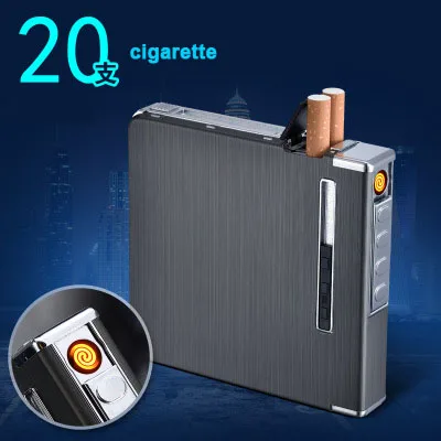 20 cigarette Thin Aluminum Metal Automatic Cigarette Case Box With USB Rechargeable Windproof gas Lighters Size 98*93*18.5mm
20 cigarette Thin Aluminum Metal Automatic Cigarette Case Box With USB Rechargeable Windproof gas Lighters Size 98*93*18.5mm