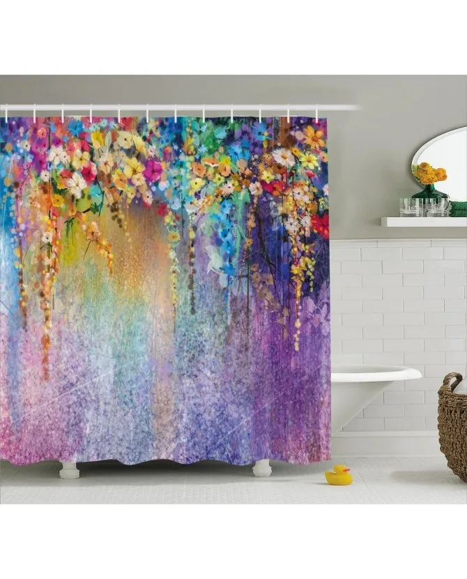 Floral Shower Curtain Blooming Flowers Artsy Print For Bathroom Waterproof And Fabric Romantic Shower
Floral Shower Curtain Blooming Flowers Artsy Print For Bathroom Waterproof And Fabric Romantic Shower