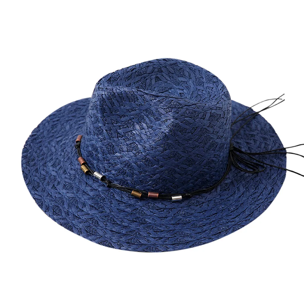 Men Women Summer Hat Holiday Casual Wide Brimmed Floppy Unisex Foldable Straw Cap Beach Hats For Sun Chapeau Femme Ete |
