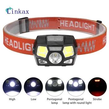 Motion Sensor Headlight Work Light 2*COB+1*XPE Headlamp rotated 45 °adjustable Headlight 5 Mode USB Rechargeable Flashlight
Motion Sensor Headlight Work Light 2*COB+1*XPE Headlamp rotated 45 °adjustable Headlight 5 Mode USB Rechargeable Flashlight