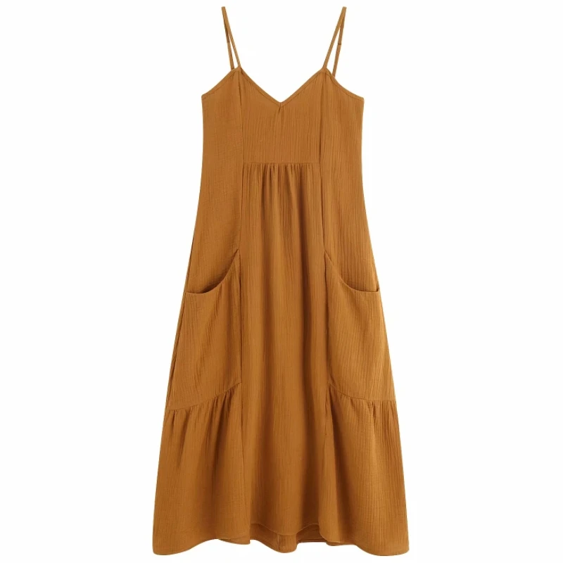 Solid Women Patch Pocket Sling Dress Leisure Female Sleeveless Elegant Dresses Autumn Ladies Loose Streetwear D3138
Solid Women Patch Pocket Sling Dress Leisure Female Sleeveless Elegant Dresses Autumn Ladies Loose Streetwear D3138