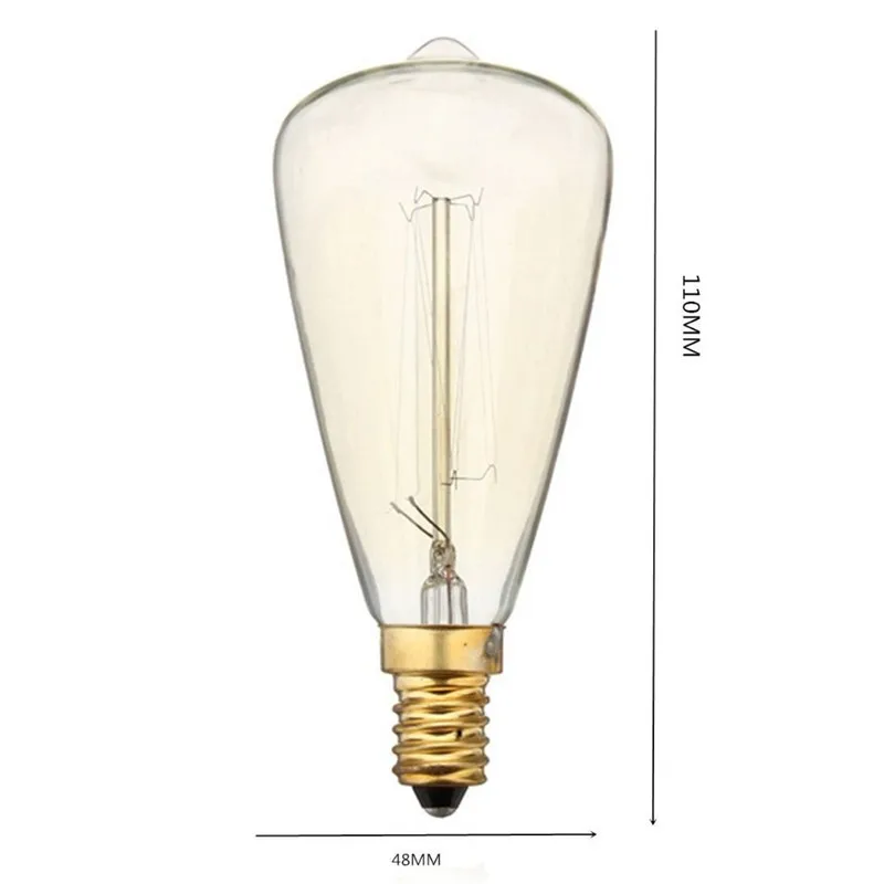 6pcs/lot Bulb Lamp Edison Reproduction 40 Watt E14 ST48 Dimmable Incandescent Vintage Edison Light Bulb 40W Warm White 220-240V 6pcs/lot Bulb Lamp Edison Reproduction 40 Watt E14 ST48 Dimmable Incandescent Vintage Edison Light Bulb 40W Warm White 220-240V