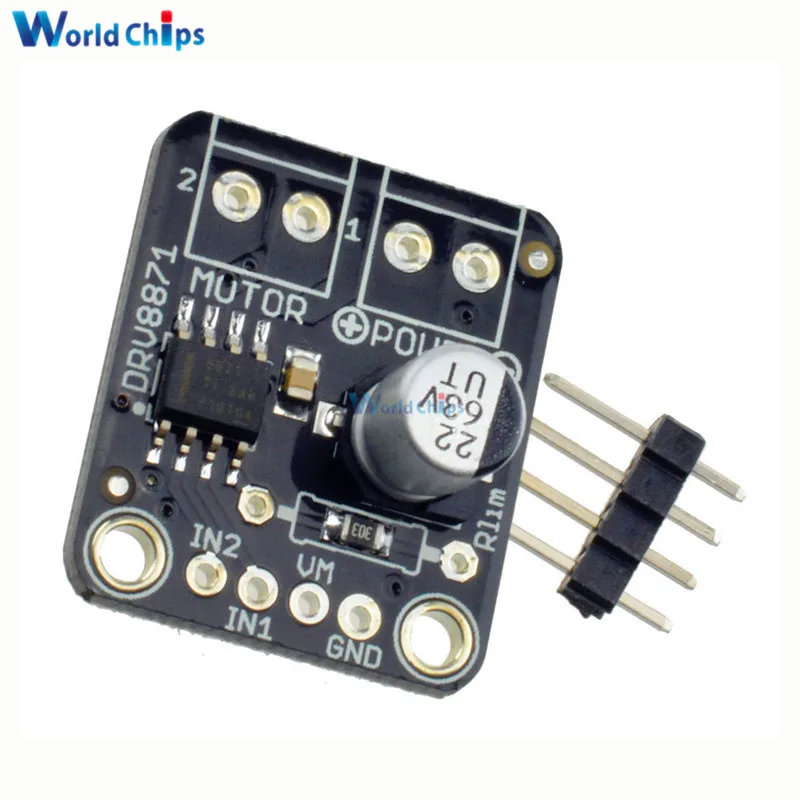 DRV8871 H-Bridge Brushed DC Motor Driver Breakout Board For Arduino PWM Control 3.6A Max Internal Current Sense MOSFET Module
DRV8871 H-Bridge Brushed DC Motor Driver Breakout Board For Arduino PWM Control 3.6A Max Internal Current Sense MOSFET Module