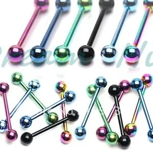Tongue Bar Rings 316L Surgical Steel Barbell Body Piercing Jewelry For Women Girl 14G 1.6mm Rattlebells Titanium 100pcs/lot
Tongue Bar Rings 316L Surgical Steel Barbell Body Piercing Jewelry For Women Girl 14G 1.6mm Rattlebells Titanium 100pcs/lot