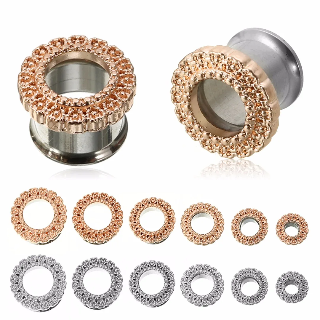 Vintage Ear Tunnels Expanders Rose Gold Stainless Steel Ear Plugs Piercing Tunnels Shellhard Flesh Tunnel Gauges Body Jewelry
Vintage Ear Tunnels Expanders Rose Gold Stainless Steel Ear Plugs Piercing Tunnels Shellhard Flesh Tunnel Gauges Body Jewelry
