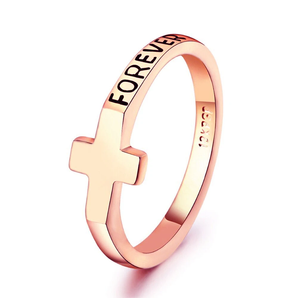 MxGxFam простые кольца крест ювелирные изделия для женщин черное масло капельного