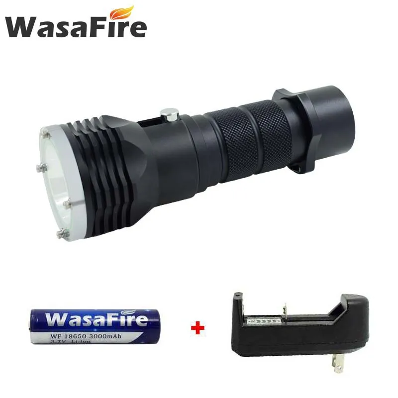 

Wasafire Underwater Hunting Flash Light 10W XM-L L2 LED Diving Flashlight 10000 Lumen Torch Waterproof 100m Dive 18650 Lantern