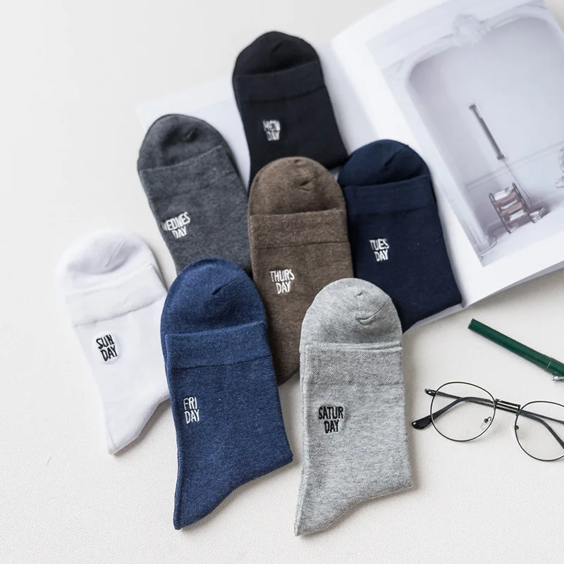 7 Pairs/Lot Caramella Days-of-the-Week Socks Cotton Men Women Crew Socks Solid Color
7 Pairs/Lot Caramella Days-of-the-Week Socks Cotton Men Women Crew Socks Solid Color