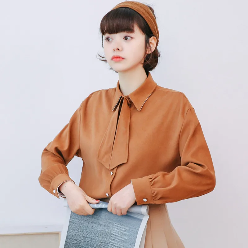 2018 New Women Spring Shirts Korean Institute Wind Cute Turn-down Collar Long Sleeve Blouses Shirts Female Casual Tops
2018 New Women Spring Shirts Korean Institute Wind Cute Turn-down Collar Long Sleeve Blouses Shirts Female Casual Tops