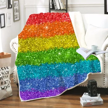 Shining Sequins Gradient Rainbow Throw Blanket Microfiber Blanket Multicolor Plush Sherpa for Bed Sofa Adults Kids Gift Dropship
Shining Sequins Gradient Rainbow Throw Blanket Microfiber Blanket Multicolor Plush Sherpa for Bed Sofa Adults Kids Gift Dropship