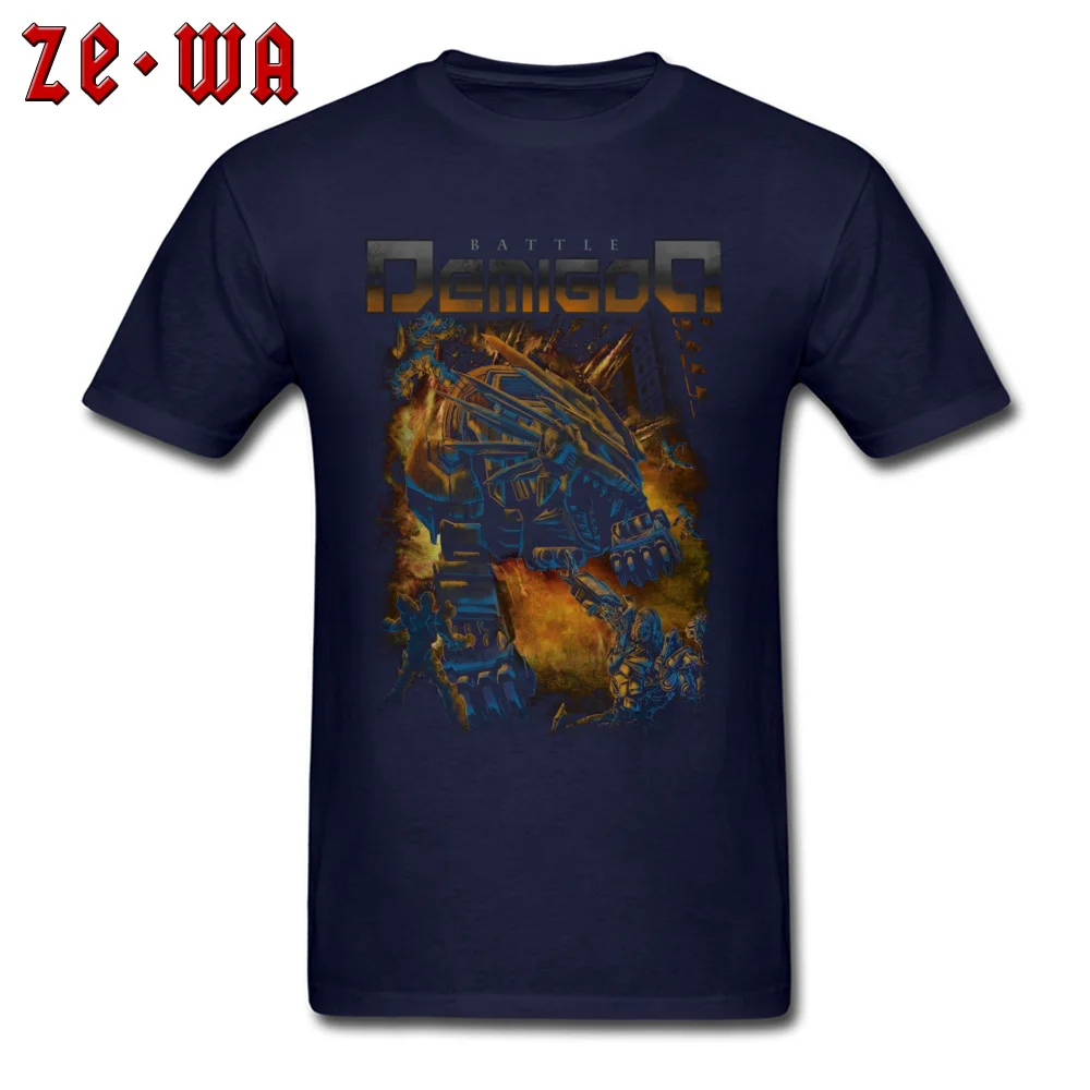 Battle Demigod Father Day 100% Cotton O Neck Tees Short Sleeve Funny Tee Shirt Retro Comics T Shirts Wholesale Battle Demigod navy