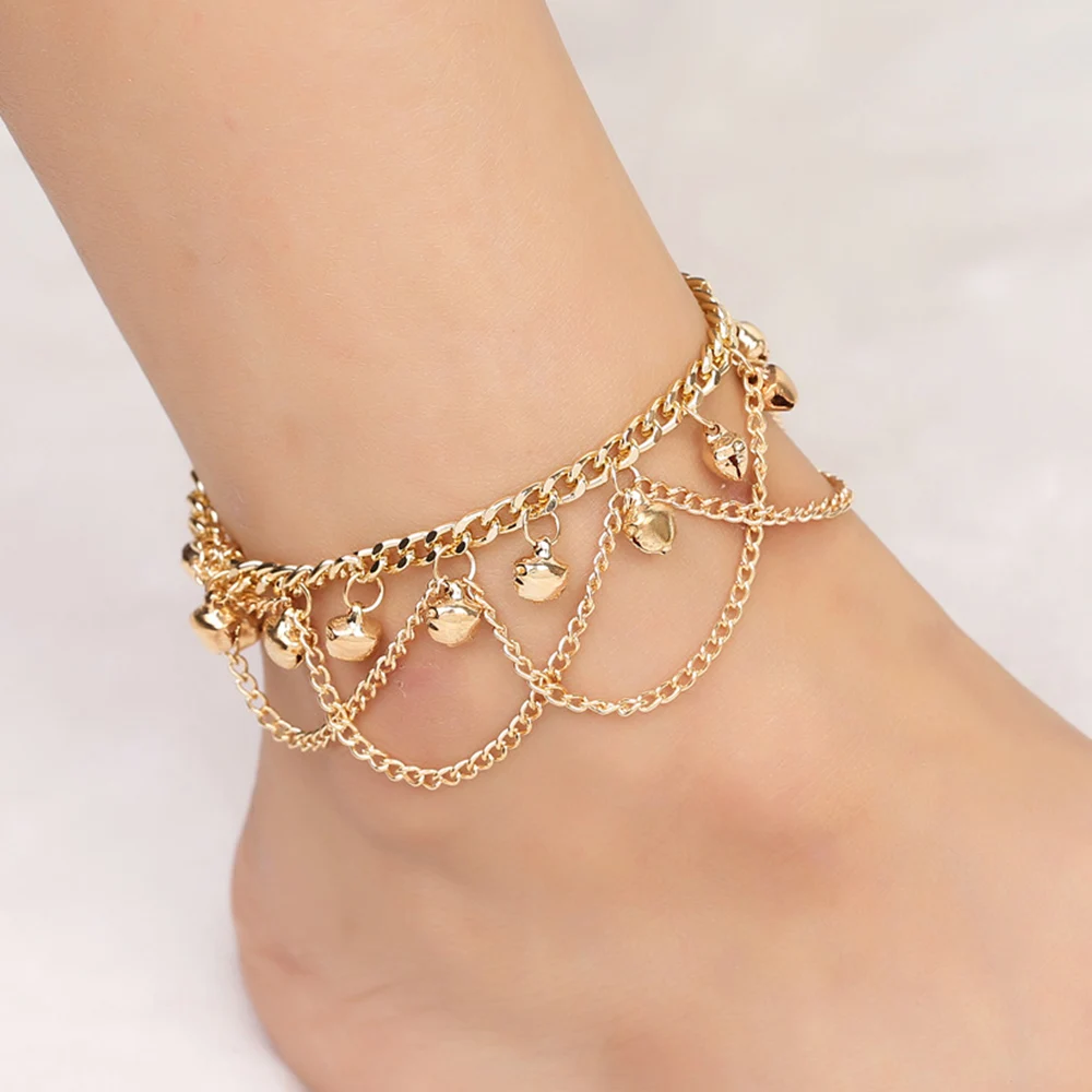 New Trendy Women Tassel Chain Bells Sound Gold Metal Chain Anklet Ankle Bracelet Gril Beach Anklet Foot Chain Jewelry Gift
New Trendy Women Tassel Chain Bells Sound Gold Metal Chain Anklet Ankle Bracelet Gril Beach Anklet Foot Chain Jewelry Gift