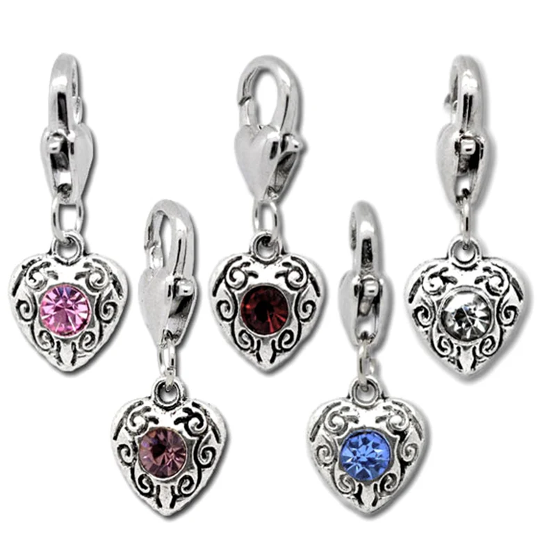 LASPERAL 10PCs Fixed Mixed Love Heart Clip On Charms Fit Chain Bracelet Flower Carved Metal Charms For DIY Jewelry Gift New 2017
LASPERAL 10PCs Fixed Mixed Love Heart Clip On Charms Fit Chain Bracelet Flower Carved Metal Charms For DIY Jewelry Gift New 2017