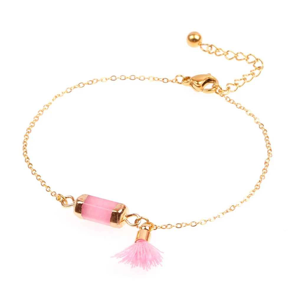 New Style Semiprecious Stone Fine Bracelet Bohemian Style Simple Tassel Bracelet Jewelry
New Style Semiprecious Stone Fine Bracelet Bohemian Style Simple Tassel Bracelet Jewelry