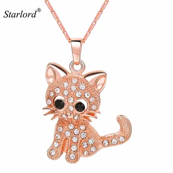 Cyrstal Cute Cat Necklace Gift For Women/Teen Girls Rose Gold/Silver/Gold Lucky Pet Pendant Rhinestone Kitty Charm P2453M
Cyrstal Cute Cat Necklace Gift For Women/Teen Girls Rose Gold/Silver/Gold Lucky Pet Pendant Rhinestone Kitty Charm P2453M