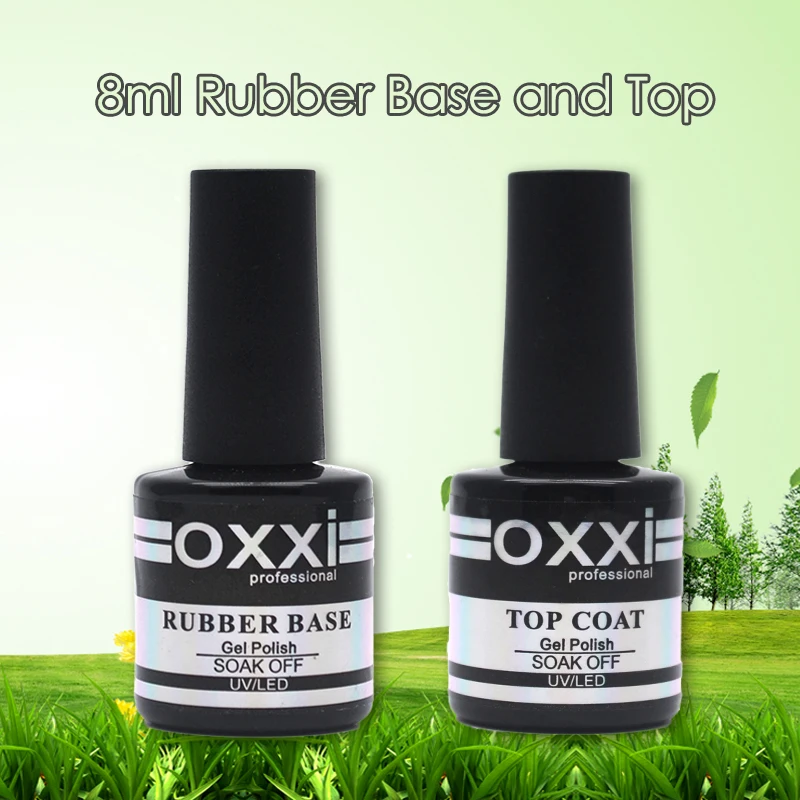 oxxi 8ml Gel Varnish Nail Rubber Base Coat and Top Coat Long Lasting uv led No-wipe Top Gel Nail Polish For Nail Art Primer Set
oxxi 8ml Gel Varnish Nail Rubber Base Coat and Top Coat Long Lasting uv led No-wipe Top Gel Nail Polish For Nail Art Primer Set