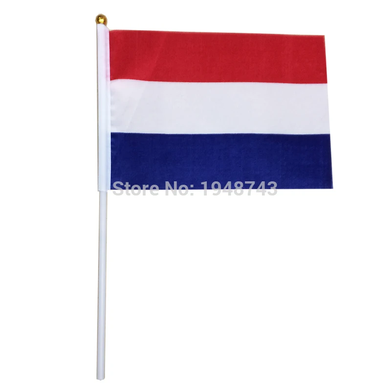 2017 10pcs the Small Netherlands flag 14*21CM Holland Flag the hand national flag with Pole Handing flag
2017 10pcs the Small Netherlands flag 14*21CM Holland Flag the hand national flag with Pole Handing flag