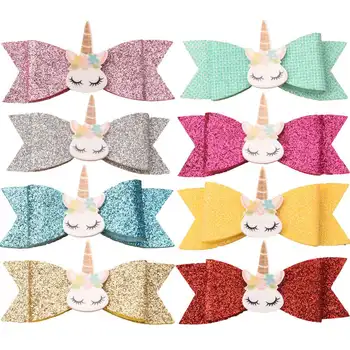 160PCS 3.2inch Unicorn Bow Hair Accessories Glitter Bow Boutique Hair Bows DIY Headwrap Barrettes Hairpin
160PCS 3.2inch Unicorn Bow Hair Accessories Glitter Bow Boutique Hair Bows DIY Headwrap Barrettes Hairpin