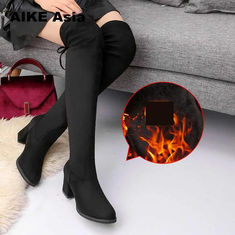 2018 Fashion Women Boots Spring Winter Over The Knee Heels Quality Suede Long Comfort Square Botines Mujer Thigh High Boots
2018 Fashion Women Boots Spring Winter Over The Knee Heels Quality Suede Long Comfort Square Botines Mujer Thigh High Boots