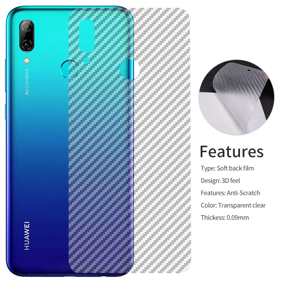 for Huawei P Smat Plus 2019 Carbon Fiber Rear Screen Protector Sticker for Huawei P Smat 2019 Back Cover Protective Film label
for Huawei P Smat Plus 2019 Carbon Fiber Rear Screen Protector Sticker for Huawei P Smat 2019 Back Cover Protective Film label