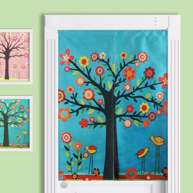 Hot Colorful Lucky Tree Kitchen Kids Room Doorway Curtain Linen Blue Pink Blossom Painting Art Noren Beautiful Living Room Decor
Hot Colorful Lucky Tree Kitchen Kids Room Doorway Curtain Linen Blue Pink Blossom Painting Art Noren Beautiful Living Room Decor