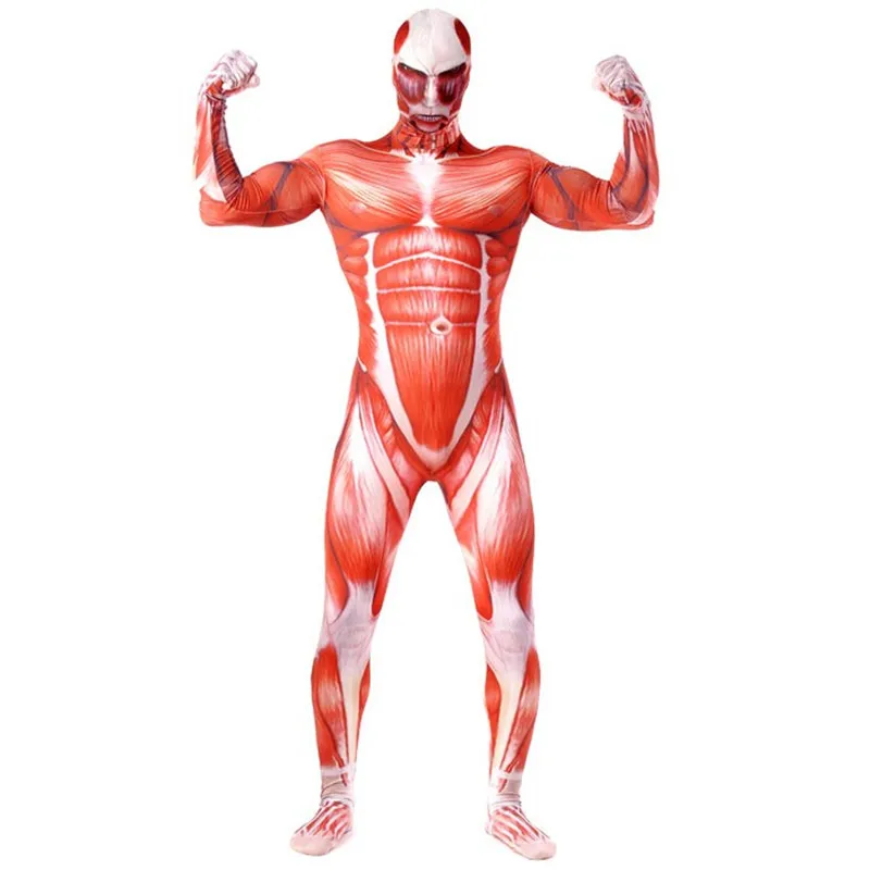 High Quality Attack On Titan Adult Men's Halloween Muscle Lycra Zentai Cosplay Costumes Shingeki No Kyojin Male Costume Bodysuit
High Quality Attack On Titan Adult Men's Halloween Muscle Lycra Zentai Cosplay Costumes Shingeki No Kyojin Male Costume Bodysuit