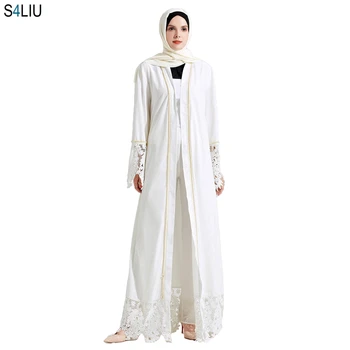 Muslim Lace Maxi Dress Abaya Embroidery Cardigan Pearl Long Dresses Tunic Kimono Jubah Middle East Ramadan Arab Islamic Clothes
Muslim Lace Maxi Dress Abaya Embroidery Cardigan Pearl Long Dresses Tunic Kimono Jubah Middle East Ramadan Arab Islamic Clothes