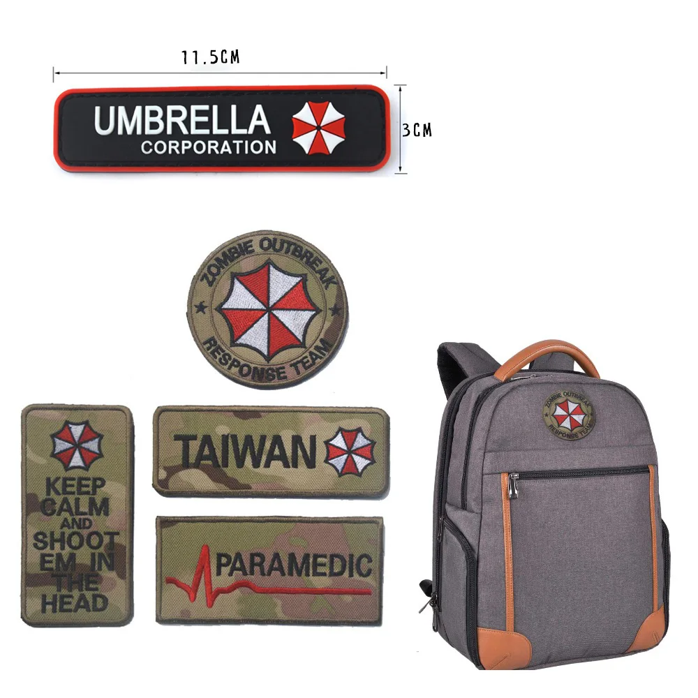 UMBRELLA CORPORATION ZOMBIE COMBAT Morale Patch KEEP CALM AND SHOOT EM them IN THE HEAD Resident Evil Umbrella Corporation badge
UMBRELLA CORPORATION ZOMBIE COMBAT Morale Patch KEEP CALM AND SHOOT EM them IN THE HEAD Resident Evil Umbrella Corporation badge