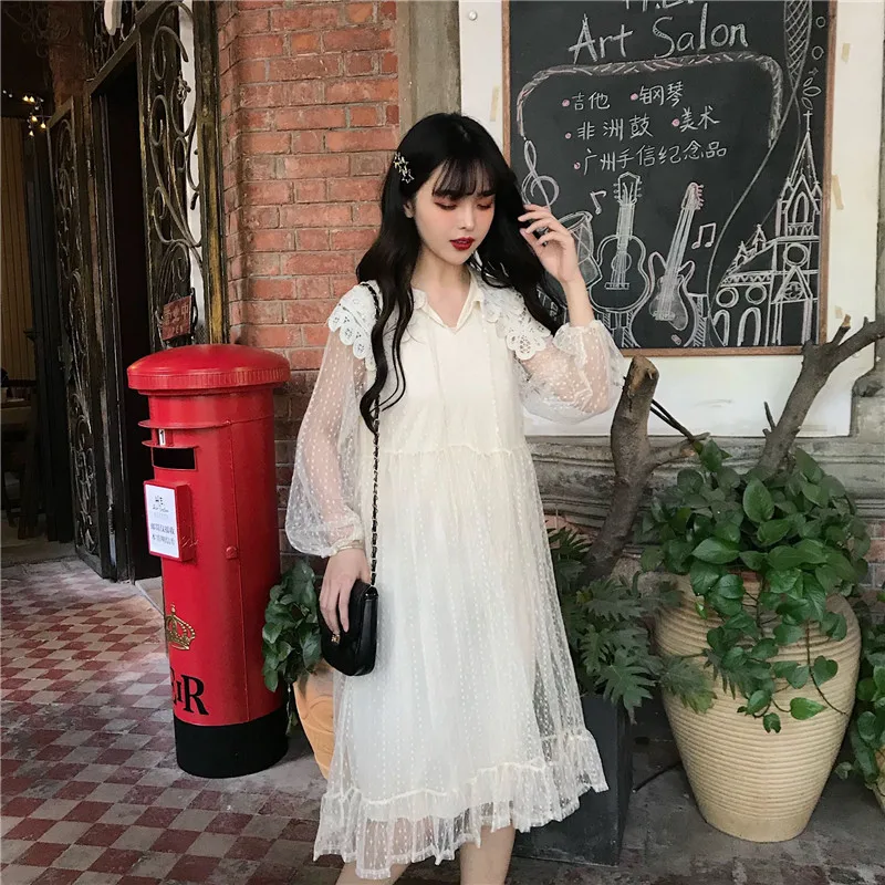 Recommend! So Cute Mesh Tulle Lace Dress Spring Princess Puff Sleeve Crochet Dress Vintage Kawaii Robe Femme Vestido Fiesta
Recommend! So Cute Mesh Tulle Lace Dress Spring Princess Puff Sleeve Crochet Dress Vintage Kawaii Robe Femme Vestido Fiesta
