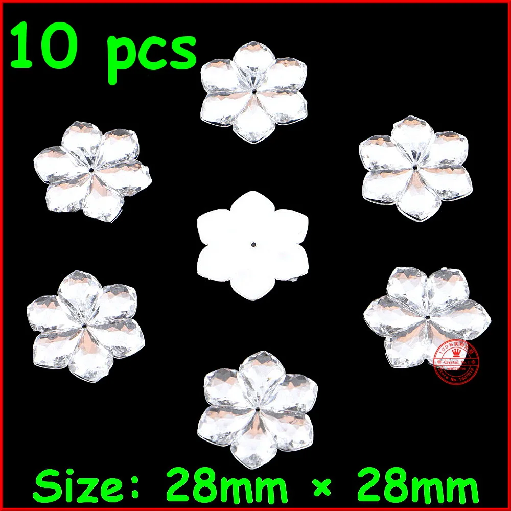 10pcs/lot 28*28mm Shiny White Flower Sew On 1 Hole Rhinestone Crystal Diamond Stone Women DIY Jewelry For Wedding Dress Clothes
10pcs/lot 28*28mm Shiny White Flower Sew On 1 Hole Rhinestone Crystal Diamond Stone Women DIY Jewelry For Wedding Dress Clothes