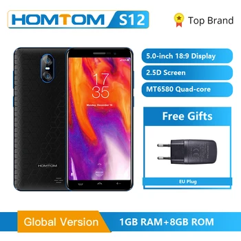 Original Global Version HOMTOM S12 Full Screen Mobile Phone 8GB 5 inch Android 6.0 Quad Core 8/2MP Back Dual Camera Smartphone
Original Global Version HOMTOM S12 Full Screen Mobile Phone 8GB 5 inch Android 6.0 Quad Core 8/2MP Back Dual Camera Smartphone