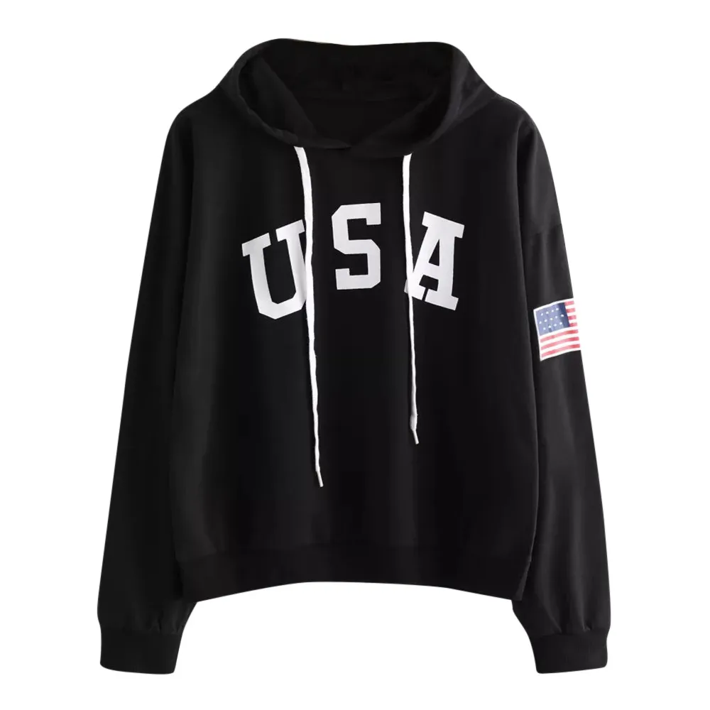 Women's Hoodie Sweatshirt 2019 USA Letter Flag Printed Hooded Pullover Sweatshirt Autumn Long Sleeve Outwear Tops Sweatshirt #30
Women's Hoodie Sweatshirt 2019 USA Letter Flag Printed Hooded Pullover Sweatshirt Autumn Long Sleeve Outwear Tops Sweatshirt #30