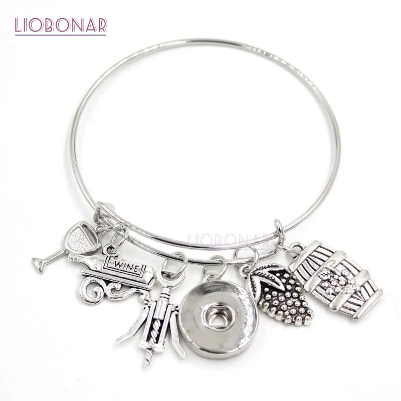 10PCS Wholesale Wine Charm Bracelets 18mm Snap Jewelry Women Bracelet Adjustable Bangle Bracelet Snap Button Bracelets Gifts
10PCS Wholesale Wine Charm Bracelets 18mm Snap Jewelry Women Bracelet Adjustable Bangle Bracelet Snap Button Bracelets Gifts