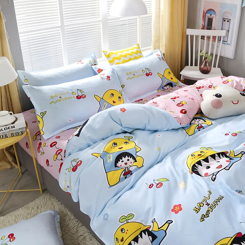High Quality Kawaii Cartoon Chibi Maruko Pattern Bedding Set Bed Linings Duvet Cover Bed Sheet Pillowcases Cover Set 4pcs/set
High Quality Kawaii Cartoon Chibi Maruko Pattern Bedding Set Bed Linings Duvet Cover Bed Sheet Pillowcases Cover Set 4pcs/set