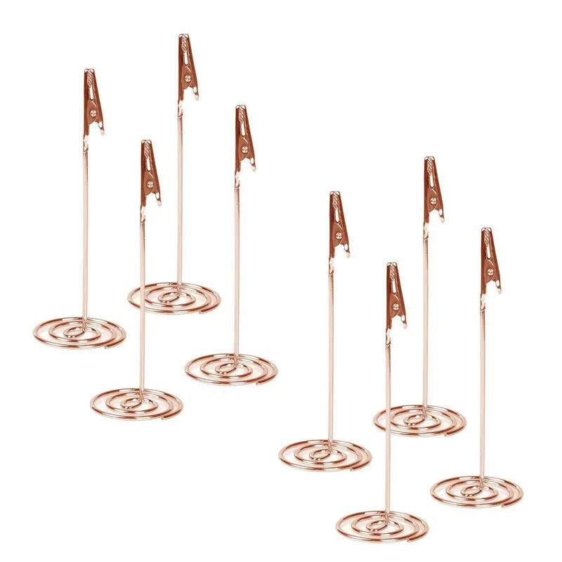 Clip Holder Stand with Alligator Clasp for Pictures Card Paper Note Clips - 12pcs (Rose Gold)
Clip Holder Stand with Alligator Clasp for Pictures Card Paper Note Clips - 12pcs (Rose Gold)