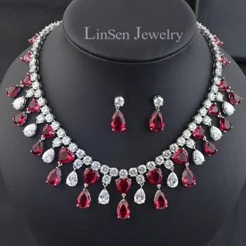 New design luxury red Cubic Zirconia necklace earring jewelry set for wedding/party,high quality bridal jewelry
New design luxury red Cubic Zirconia necklace earring jewelry set for wedding/party,high quality bridal jewelry