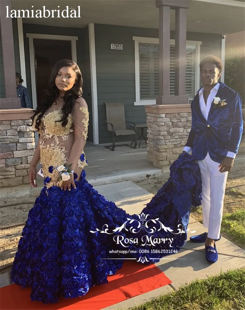Sexy Royal Blue Mermaid Prom Dresses 2K19 Plus Size Long Sleeves Vintage Lace 3D Floral Girls 2019 vestidos de fiesta de noche
Sexy Royal Blue Mermaid Prom Dresses 2K19 Plus Size Long Sleeves Vintage Lace 3D Floral Girls 2019 vestidos de fiesta de noche
