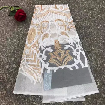 latest popular design of the gold sequinned fabric 5 yards African lace fabric high quality silk georgelace fabric white wedding
latest popular design of the gold sequinned fabric 5 yards African lace fabric high quality silk georgelace fabric white wedding
