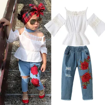 Ins explosion 2019 new girls suit European and American rose sling lace jeans 2 pieces of a replacement.
Ins explosion 2019 new girls suit European and American rose sling lace jeans 2 pieces of a replacement.