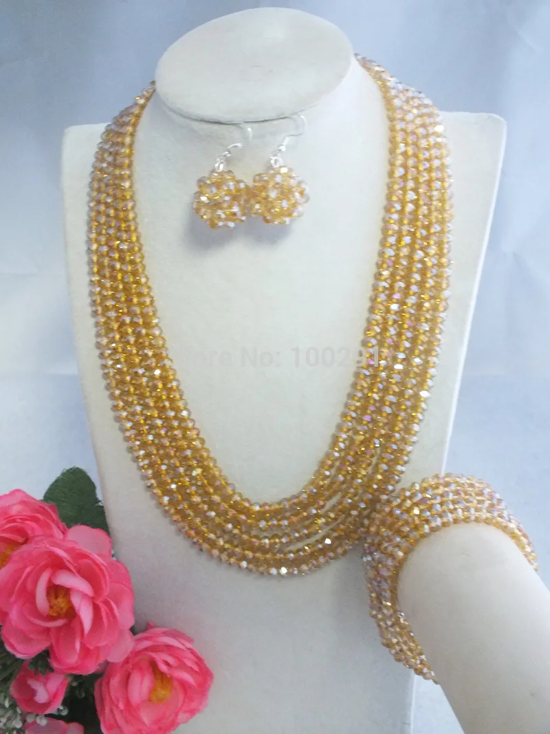 FreeShipping!!! Nigerian Crystal Beads Jewelry Set ,Wedding Crystal Necklace A-3154
FreeShipping!!! Nigerian Crystal Beads Jewelry Set ,Wedding Crystal Necklace A-3154