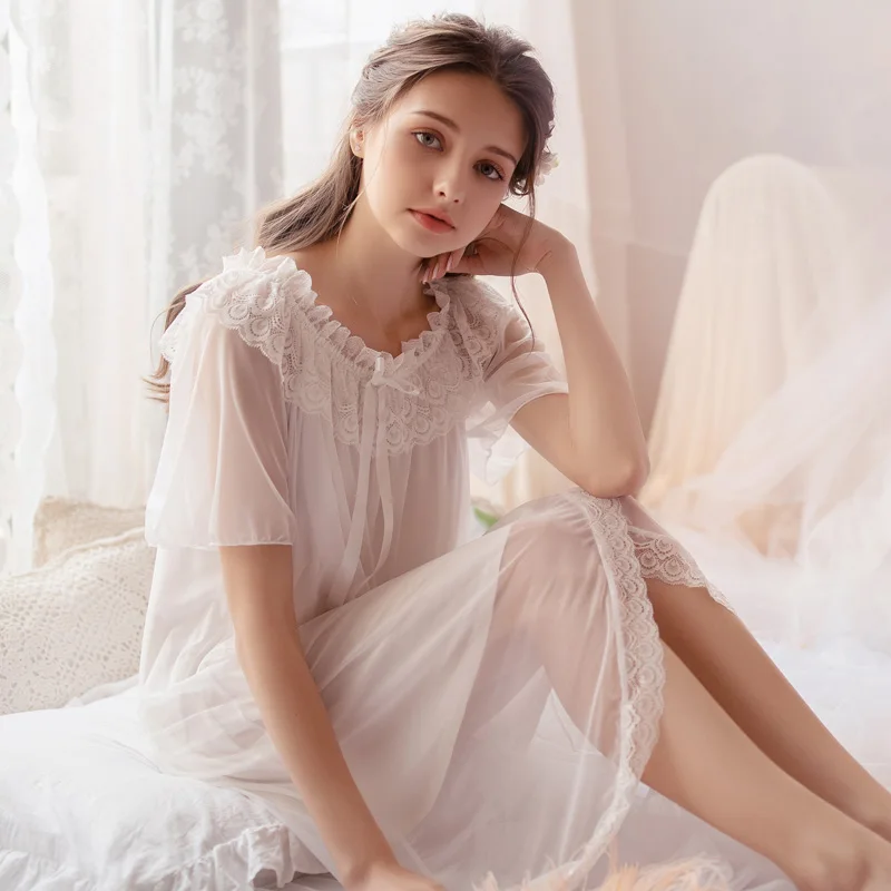 Fairy Sleeping Dress Retro Palace Homewear Nightwear White Cotton Sleepwear Flare Sleeve Casual Night Dress Sleep Shirt
Fairy Sleeping Dress Retro Palace Homewear Nightwear White Cotton Sleepwear Flare Sleeve Casual Night Dress Sleep Shirt
