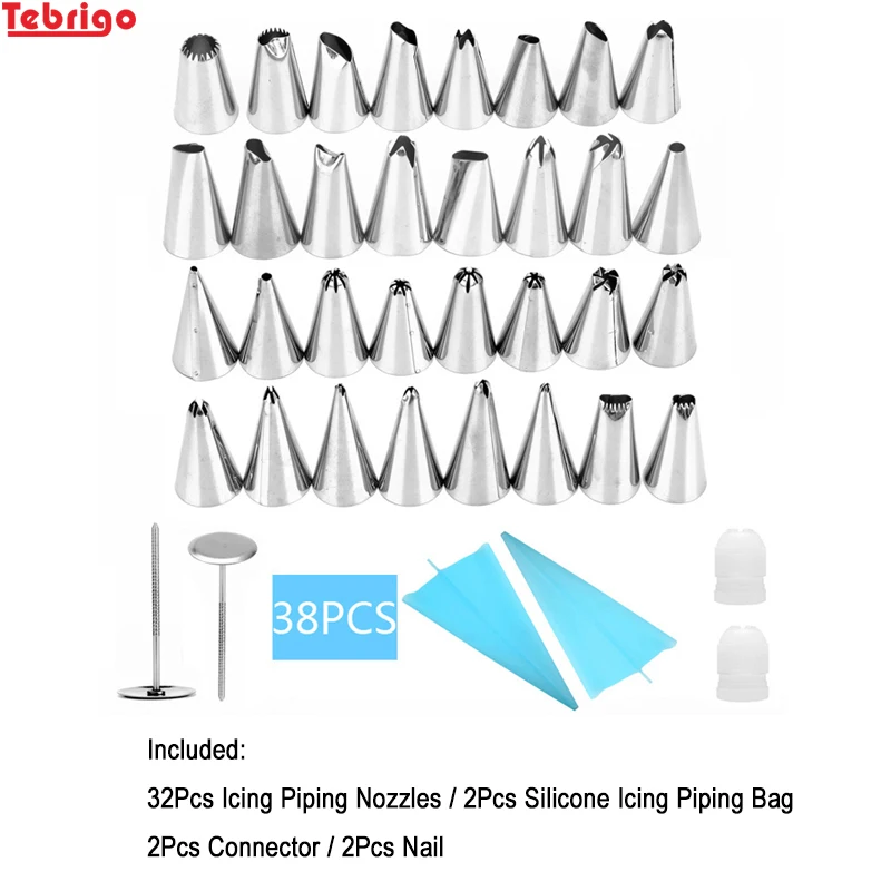 Tebrigo 38pcs/set Pastry Cake Decoration Icing Piping Nozzles Baking Tools Cake Nozzles DIY Cake Mold Pastry Tool Cake Tool Set
Tebrigo 38pcs/set Pastry Cake Decoration Icing Piping Nozzles Baking Tools Cake Nozzles DIY Cake Mold Pastry Tool Cake Tool Set