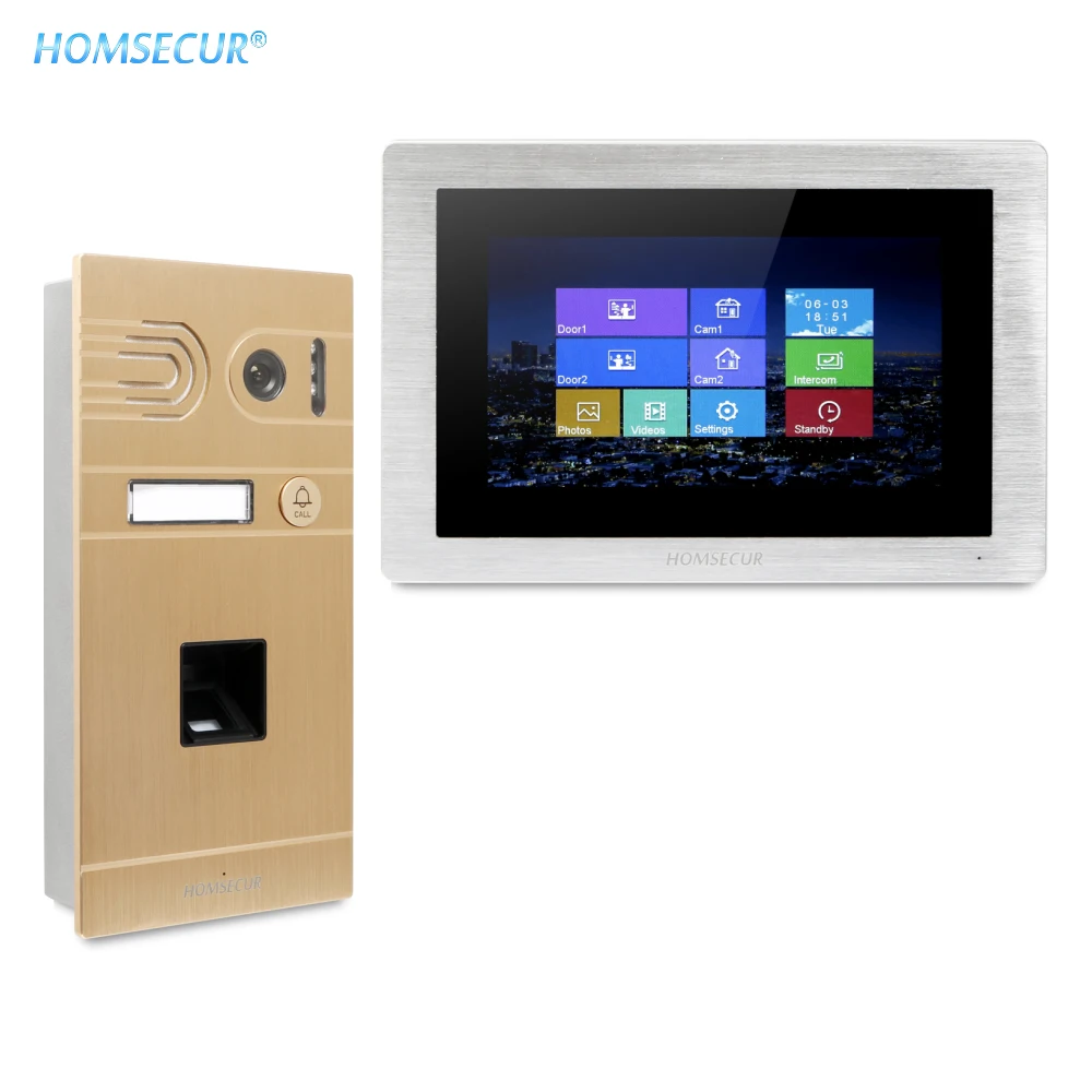 HOMSECUR 7" Wired Hands-free Video Door Phone Intercom System with Golden Camera BC061-G+BM714-S
HOMSECUR 7" Wired Hands-free Video Door Phone Intercom System with Golden Camera BC061-G+BM714-S